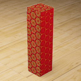 Traditional Royal Red &amp; Gold   Wine Box
