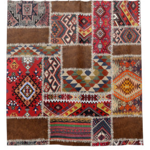 Traditional Rug Patchwork: Decorative Carpet Décor Shower Curtain