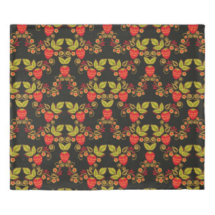 Traditional Russian seamless pattern with berries  Duvet Cover