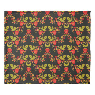 Traditional Russian seamless pattern with berries Duvet Cover