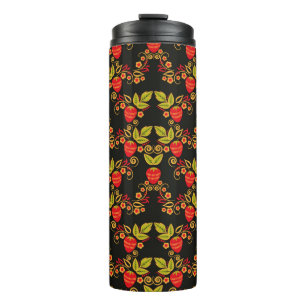 Traditional Russian seamless pattern with berries Thermal Tumbler