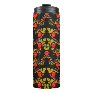 Traditional Russian seamless pattern with berries Thermal Tumbler