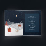 Traditional Rustic Navy Red Winter Merry Christmas Holiday Card<br><div class="desc">Traditional Rustic Navy Red Winter Merry Christmas</div>