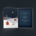 Traditional Rustic Navy Red Winter Merry Christmas Holiday Card<br><div class="desc">Traditional Rustic Navy Red Winter Merry Christmas</div>