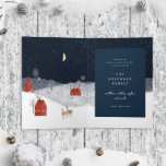 Traditional Rustic Navy Red Winter Merry Christmas Holiday Card<br><div class="desc">Traditional Rustic Navy Red Winter Merry Christmas</div>