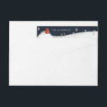 Traditional Rustic Navy Red Winter Merry Christmas Wrap Around Label<br><div class="desc">Traditional Rustic Navy Red Winter Merry Christmas returns address label stickers.</div>