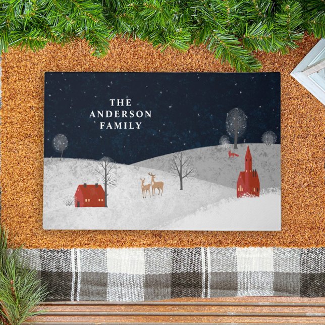Traditional Rustic Winter decor Christmas gift  Doormat (Creator Uploaded)