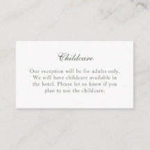 Traditional Sage Green No Children Insert Card