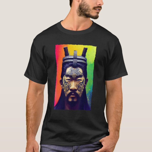 Traditional Samurai Warrior With A Modern Twist T-Shirt (Front)