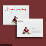 Traditional Santa Claus Cozy Red White Envelope