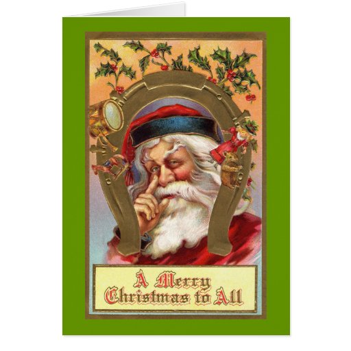 Traditional Santa Claus Greeting Card | Zazzle