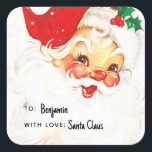 Traditional Santa Claus Kids Christmas Gift Square Sticker<br><div class="desc">Traditional Santa Claus Personalised Gift Stickers to help make labelling presents that little bit easier during the festive season! Add the name of who the gift is to and from. Great for disguising handwriting from little children and for secret santa presents.</div>