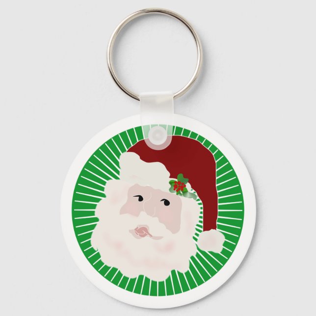Traditional Santa Claus T-shirts and Gifts Keychain (Front)
