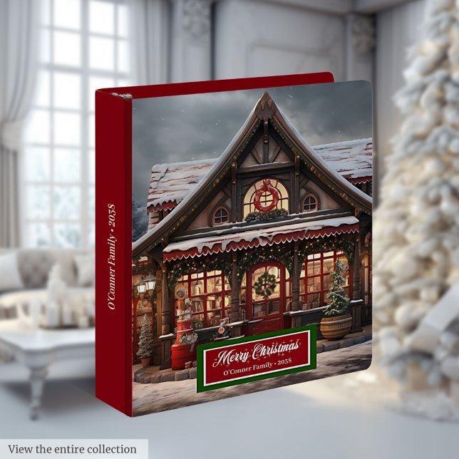 Traditional Santa Ring Binder Custom Name Album (Traditional Santa Ring Binder Custom Name Album)