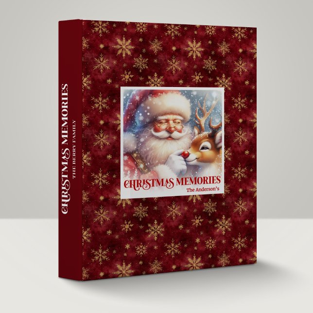Traditional Santa Rudolph Xmas Family Album File 3 Ring Binder (Traditional Santa Rudolph Xmas Family Album File)