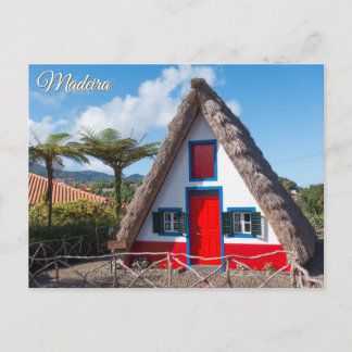 Traditional Santana house in Madeira, Portugal Postcard