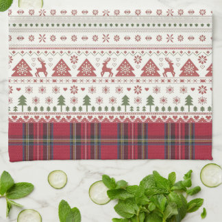 Traditional Scandinavian Nordic Winter Christmas Kitchen Towel