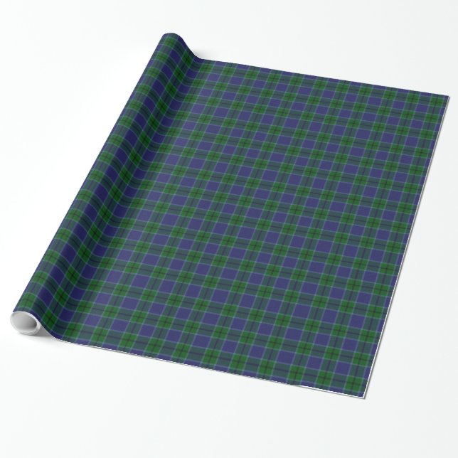 Traditional Scott Tartan Plaid Wrapping Paper (Unrolled)