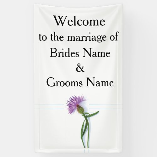 Traditional Scottish and Celtic Wedding Thistle Th Banner