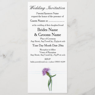 Traditional Scottish and Celtic Wedding Thistle Th Invitation