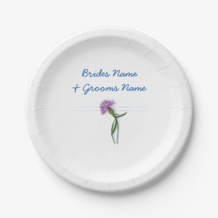 Traditional Scottish and Celtic Wedding Thistle Th Paper Plates