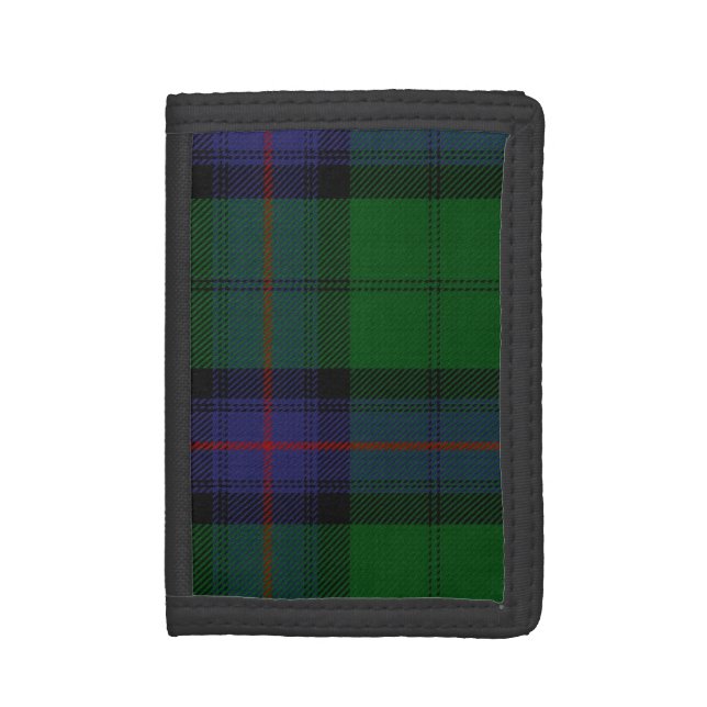 Traditional Scottish Armstrong Tartan Plaid Trifold Wallet (Front Vertical)
