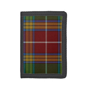 Traditional Scottish Baxter Tartan Plaid Trifold Wallet