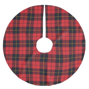 Traditional Scottish Clan Wallace Tartan Brushed Polyester Tree Skirt