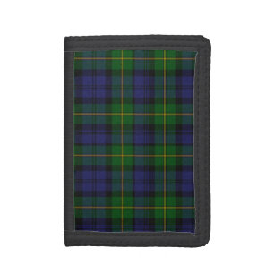 Traditional Scottish Gordon Clan Tartan Plaid Tri-fold Wallet