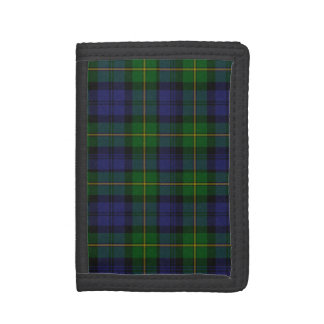 Traditional Scottish Gordon Clan Tartan Plaid Trifold Wallet