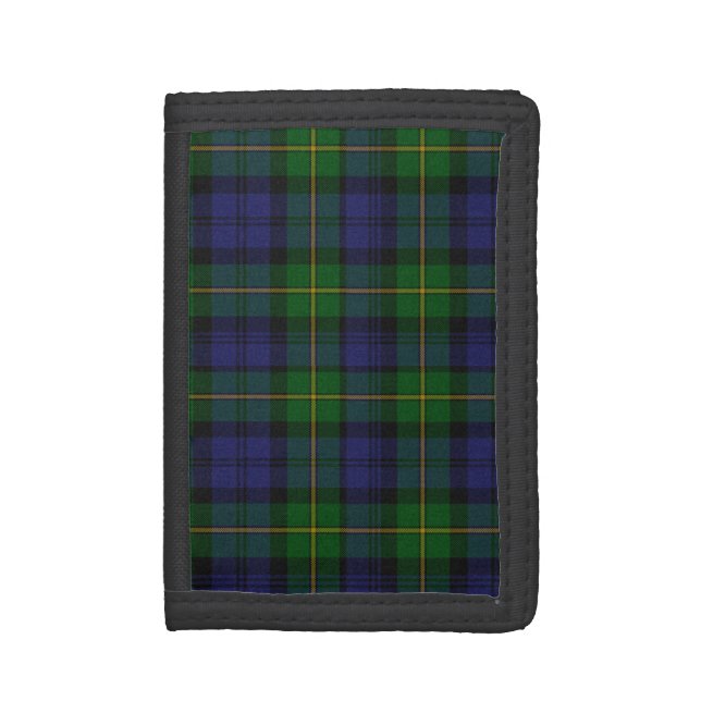 Traditional Scottish Gordon Clan Tartan Plaid Trifold Wallet (Front Vertical)
