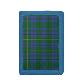 Traditional Scottish Johnston Tartan Plaid Trifold Wallet