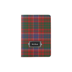 Traditional Scottish MacRae Plaid Passport Holder