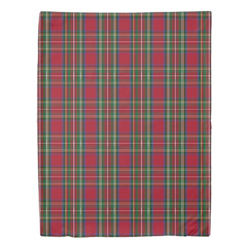 Traditional Scottish Royal Stewart Tartan Pattern Duvet Cover