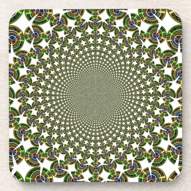 Traditional Seamless Sharks Beverage Coaster (Front)