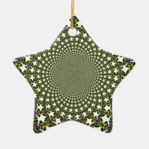 Traditional Seamless Sharks Ceramic Ornament