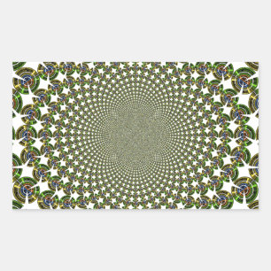 Traditional Seamless Sharks Rectangular Sticker