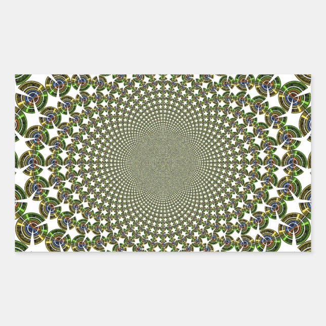 Traditional Seamless Sharks Rectangular Sticker (Front)