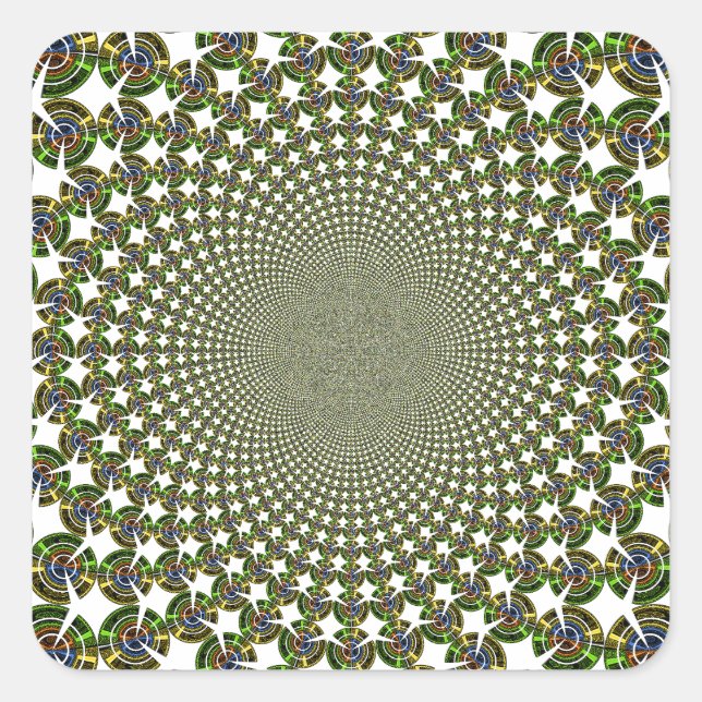 Traditional Seamless Sharks Square Sticker (Front)