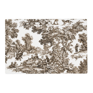Traditional  Sepia Toile Placemat