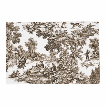 Traditional  Sepia Toile Placemat by Zhannzabar at Zazzle