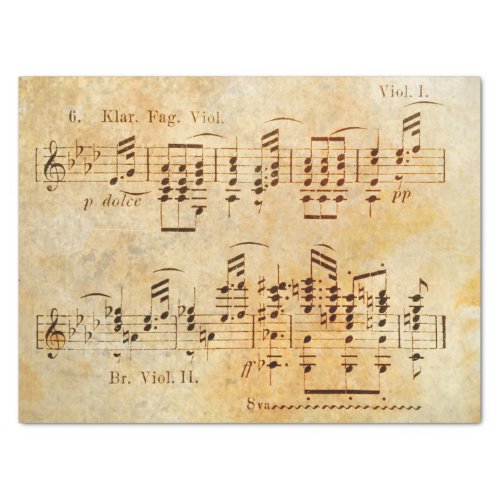 traditional sheet music tissue paper