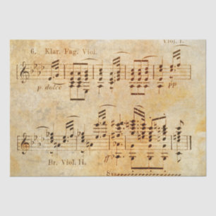 traditional sheet music tissue paper