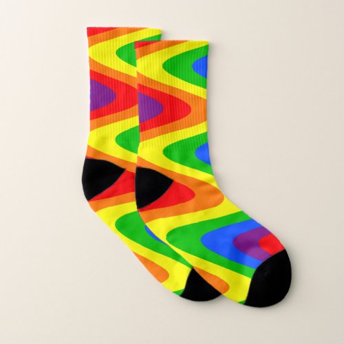 Traditional Simple Pride Flag All_Over_Print Socks
