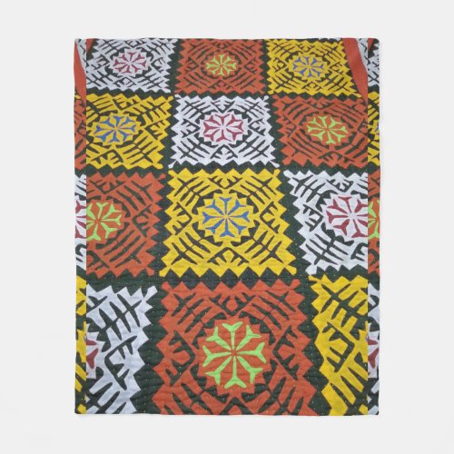 Traditional Sindhi  Balochi Rilhi Fleece Blanket