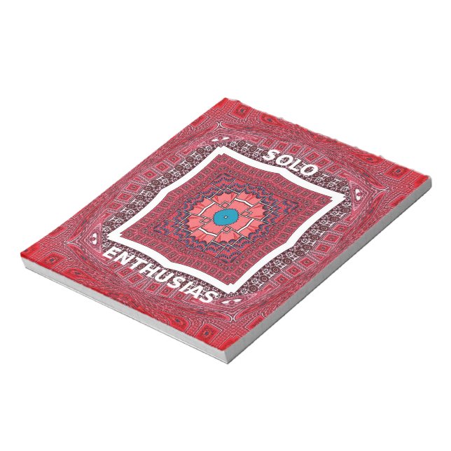 Traditional Sindhi Culture Ajrak Pattern Art Print Notepad (Rotated)