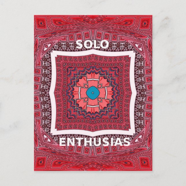 Traditional Sindhi Culture Ajrak Pattern Art Print Postcard (Front)