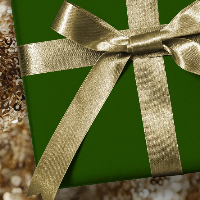 Traditional Solid Green Color #245501 Wrapping Paper (Creator Uploaded)