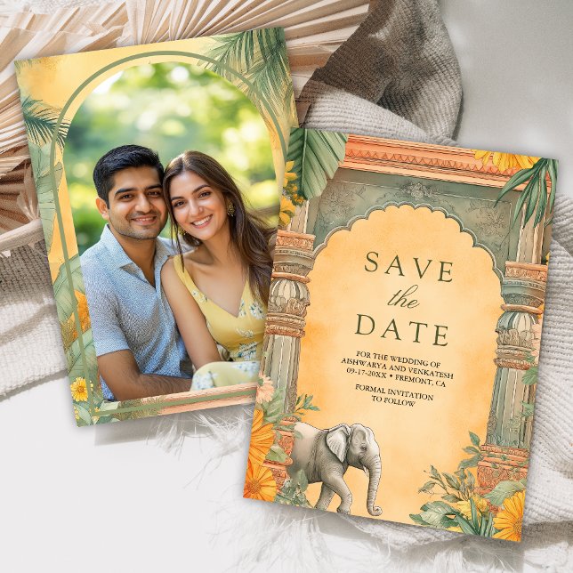 Traditional South Indian Photo Wedding Save The Date (Creator Uploaded)