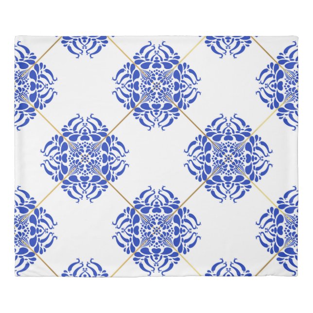 Traditional spain seamless pattern. Spanish cerami Duvet Cover (Front)